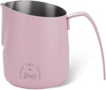 Pink Milk Pitcher 750ML - Espresso Steaming Pitcher with Large Handle and Scale,Stainless Steel Milk Frothing Cup for Cappuccino, Latte Art,Coffee Machine Accessories