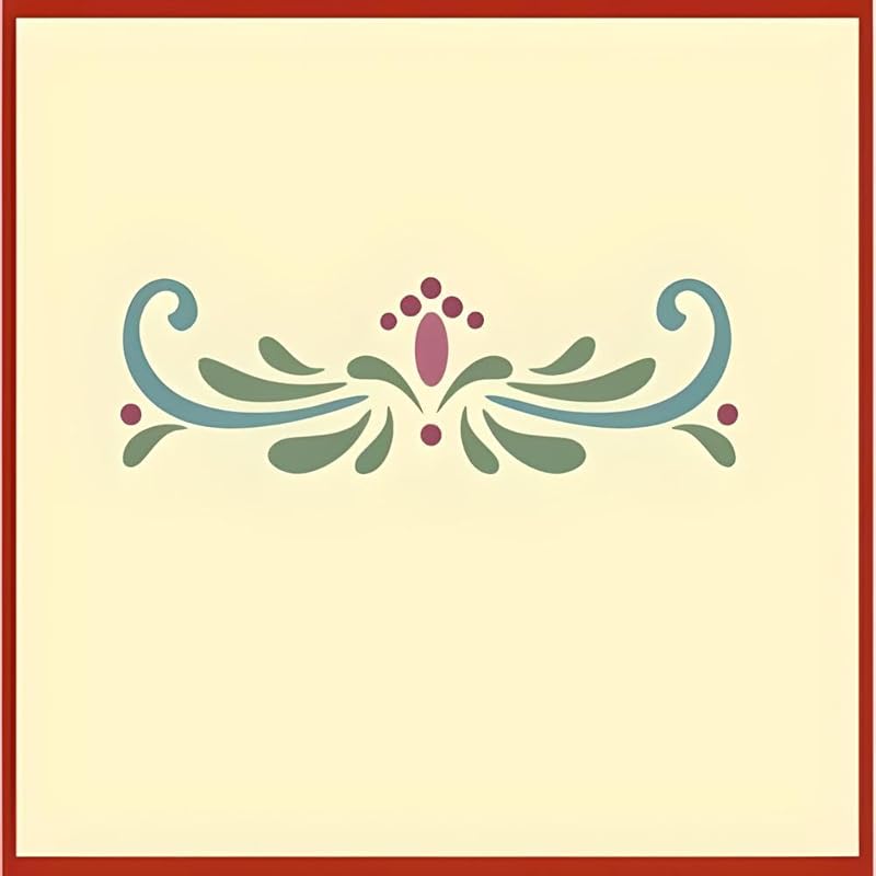 Rosemaling Patterns 24, 26, 27, 29 and 30 Stencils - Set of 5 Motifs - 4" x 1.5" each - Rose-painting - Scandinavian decorative folk painting - Mylar plastic stencil - The Artful Stencil