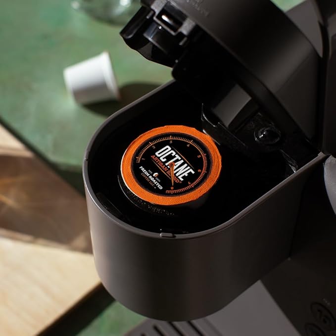 Fresh Roasted Coffee, Octane Italian Dark Roast, Artisan Blend, 72 Pods for K Cup Brewers