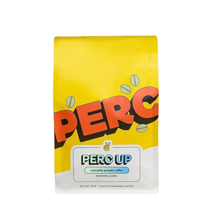 PERC UP - Roasted by Perc Coffee - Whole Bean Coffee - 12 Ounce Bag