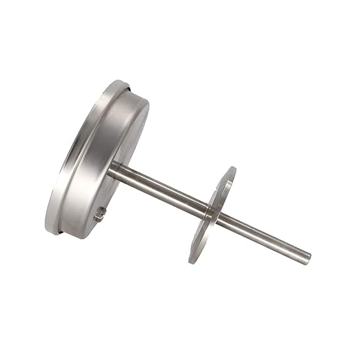 Stainless Steel Bi-Metal Thermometer,1.5" Tri-clamp 4" Stem, 3" Dial, 0 to 200 F Degrees