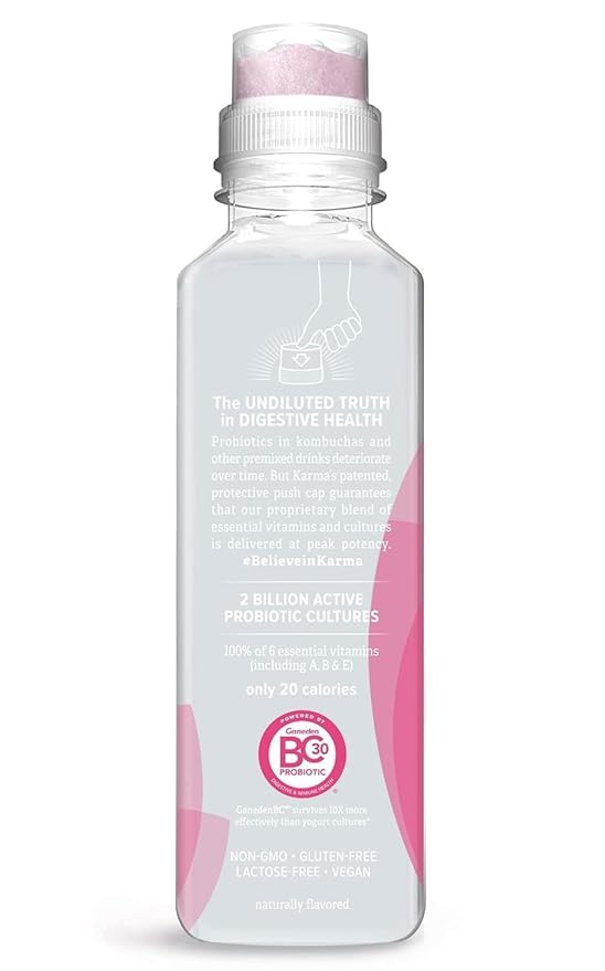 Karma Probiotic Water - 12 Pack, Strawberry Lemonade Drink - Immune & Gut Health Support