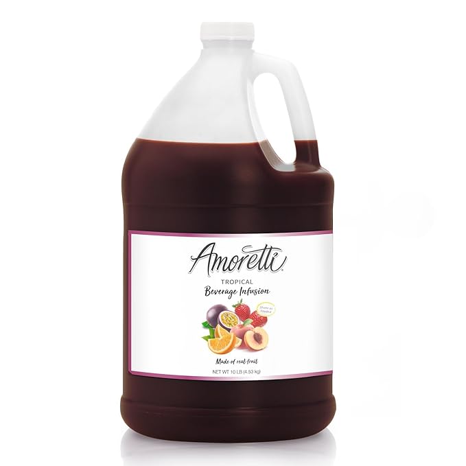 Amoretti - Tropical Beverage Infusion - Drink Mix & Water Enhancer with Pump for Flavoring Cocktails, Waters, Teas, and other Beverages, Preservative Free