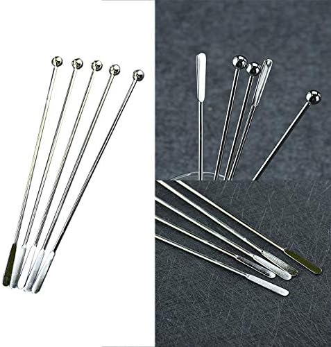 20 pcs Stainless Steel Coffee Beverage Stir Sticks Cocktail Stirrers Drink Swizzle Stick 7.4" Swizzle Stick Picks Tools