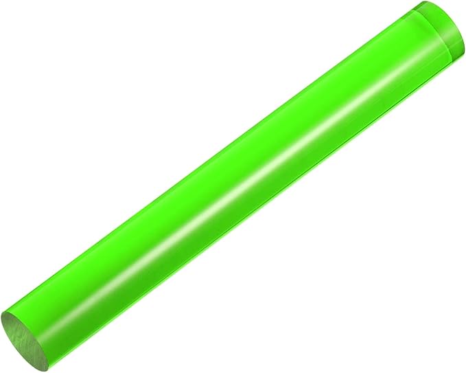 HARFINGTON Acrylic Clay Roller 8 Inch x 1 Inch Solid Non-Stick Plastic Round Tube Roller Polymer Clay Rod Fondant Rolling Pin for Shaping, Sculpting, Modeling DIY Crafts, Green
