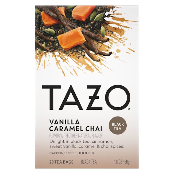 TAZO Tea Bags, (JOY, Passion, Pumpkin Chai, Vanilla Caramel Chai, Wild Sweet Orange, Peachy Green) (2ea) Variety Pack