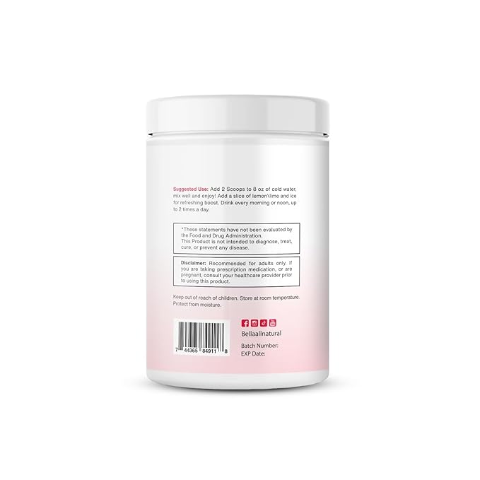 Bella All Natural Skinny Lemonade - Raspberry Flavor, 560g