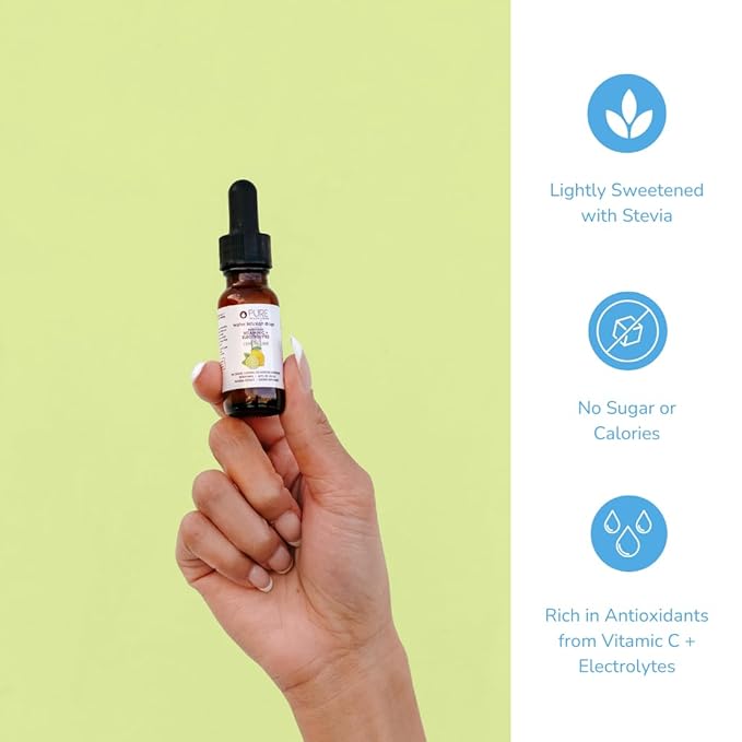 Pure Inventions - Lemon Lime Water Infusion Drops - Antioxidants, Vitamin C & Electrolytes - Health & Wellness Drink - Immunity Support -Sugar Free, Zero Calorie, No Artificial Sweeteners -12 Servings