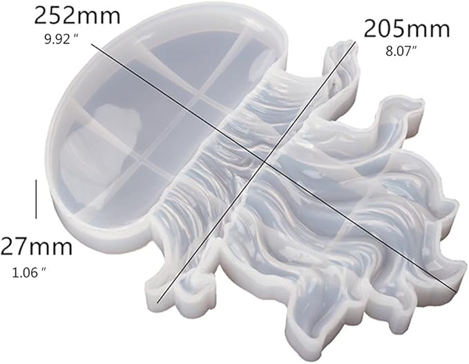 Octopus Resin Mold, Gasusen 3D Large Sea Animals Octopus Silicone Molds for Epoxy Resin Casting, Wall Hanging Ornaments, Home Decor, Halloween Christmas Gifts, DIY Craft