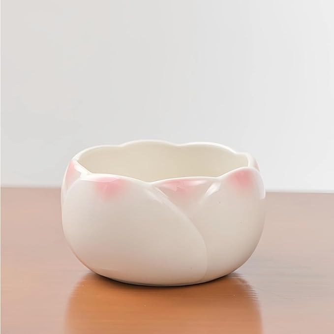 8 pieces Handmade Gift box set of ceramic matcha bowl, Japanese retro high appearance level tulip matcha bowl