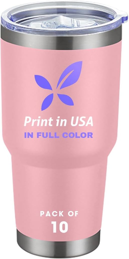 Personalized Tumbler with Pictures Text Logo,Print in USA,30oz Custom Coffee Tumbler with Lid & Straw,Double-layer Stainless Steel Custom Insulated Tumbler,Personalized Gifts As Birthday,Christmas