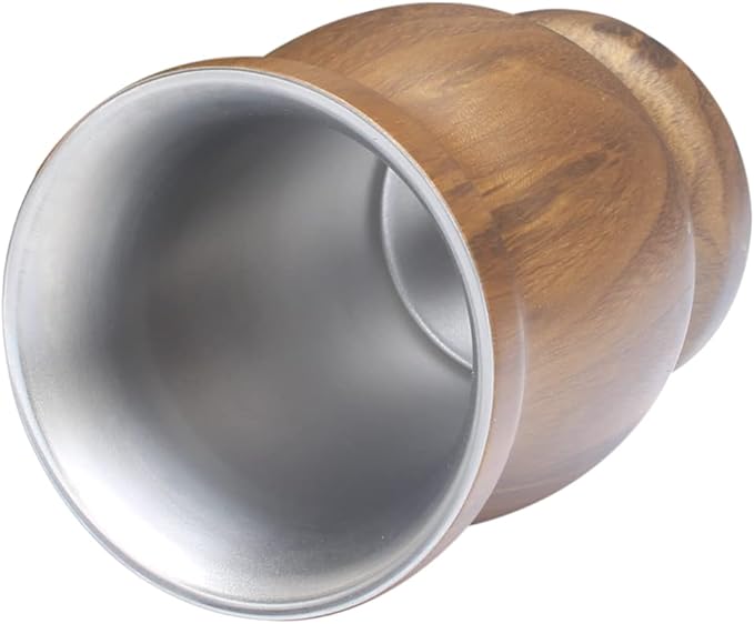 Beruth Bombilla Yerba Mate Gourd, 8oz Stainless Steel Tea Cup Set with a Multifunctional Lid, Two Straws and Cleaning Brushes, Double Walled Coffee Mug Heat Insulation Anti Scalding BR2301 (Brown)
