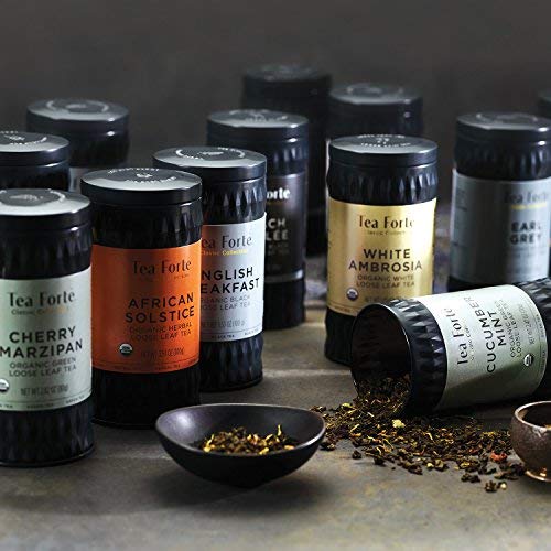 Tea Forte Bombay Chai Premium Organic Loose Leaf Caffeinated Black Tea Blend Canister, Makes 35-50 Cups
