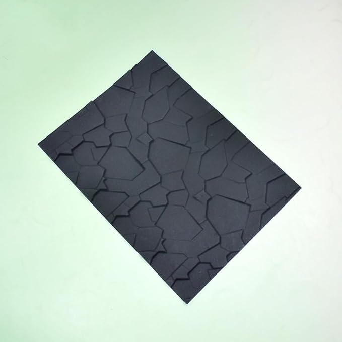 mostsom Fondant Silicone Mold for Cake Decoration Cake Border Stone Patter Impression Mat Fondant Embossing Stencil for DIY Cookies, Cupcakes, Chocolate, Clay – Reusable, Flexible (E_ Stone Patter)