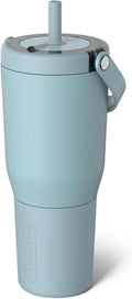 BrüMate Resa 35oz 100% Leakproof Travel Tumbler with Handle & Straw | Flexible SoftSip Straw | Silicone Sleeve for Durability | Stainless Steel | Cup Holder & Travel Friendly Water Bottle | (Mist)