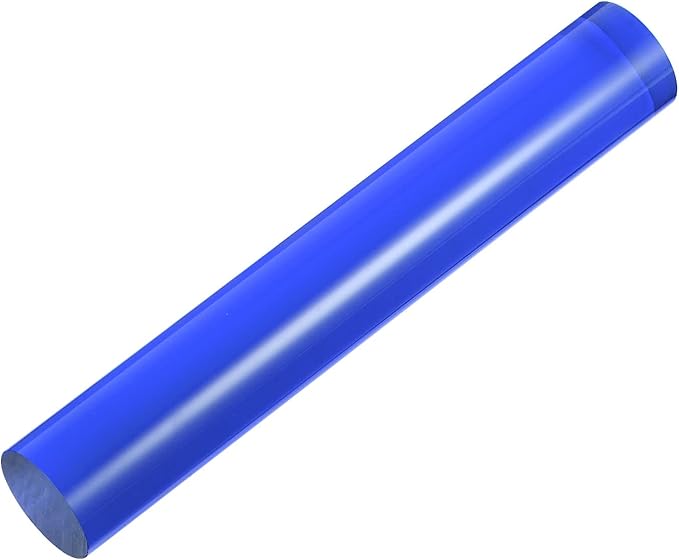 HARFINGTON Acrylic Clay Roller 6 Inch x 1 Inch Solid Non-Stick Plastic Round Tube Roller Polymer Clay Rod Fondant Rolling Pin for Shaping, Sculpting, Modeling DIY Crafts, Blue