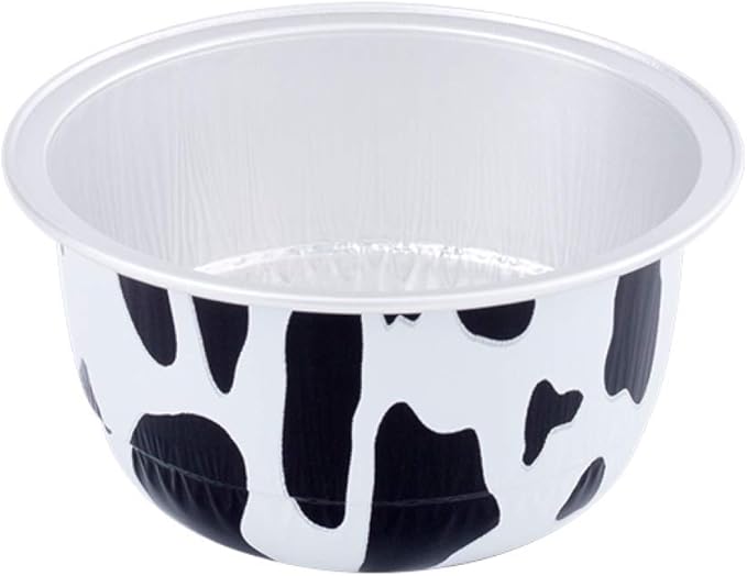 KEISEN 3 2/5" 150ml 100/PK 6oz Disposable Aluminum Foil Cups for Muffin Cupcake Baking Bake Utility Ramekin Cup (cowline)