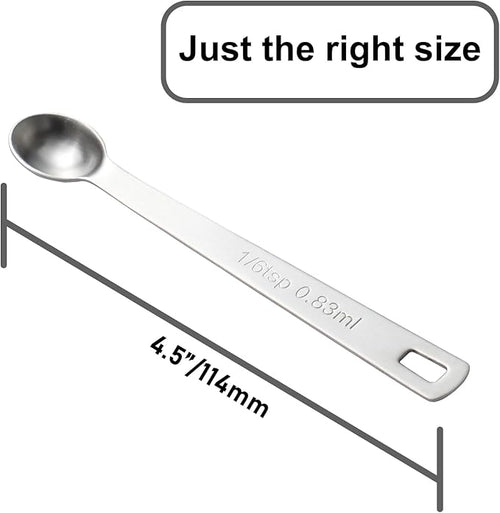 1PCS 1/6 Teaspoon(1/6tsp, 0.83ml) Single Tiny Measuring Spoon, Small Individual Stainless Steel Measure Spoons Only