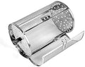 Falytemow Stainless Steel Rotisserie Grill Roaster Drum 12 X 23 cm Oven Basket Oven Roast Baking Rotary for Peanut Dried Nut Coffee Beans BBQ