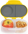 b.box Snack Containers for Kids, Toddler Snack Box Container, Reusable Small Bento Box for Lunch, School & Travel, Leak Proof, BPA free, Dishwasher Safe, Ages 4 months+ (Lemon Sherbet, 12oz capacity)