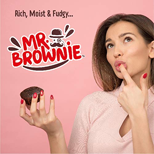 Mr. Brownie Chocolate Brownies | 8 Individually Wrapped Brownie Bites | Snack Packs for Kids & Adults | Real Belgian Chocolate | 2 Pack