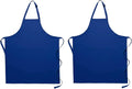 Pomp 2 Pack Premium Bib Aprons | Adjustable Neck + 2 Pockets | Water + Oil Resistance | Men & Women's Kitchen Cooking Aprons