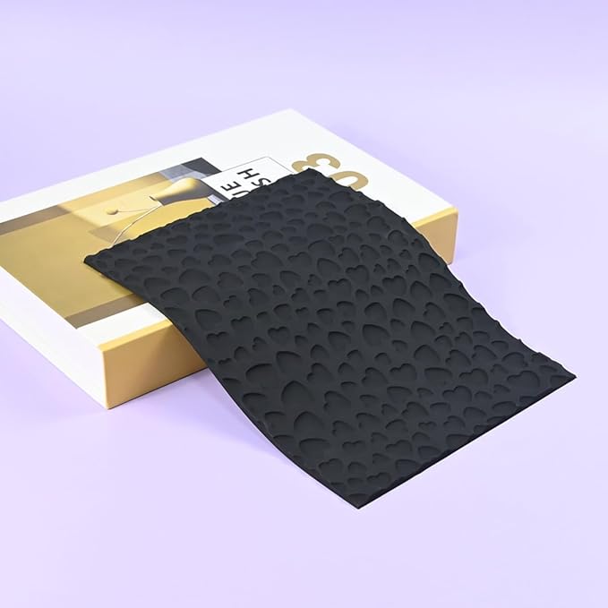 mostsom Silicone Lace Cake Mold Heart Pattern Flexible Sugar Craft Decorating Tool for Baking, Fondant, Chocolate, and Resin Molding Non-Stick Cake Decorating Molds (B_ Heart)