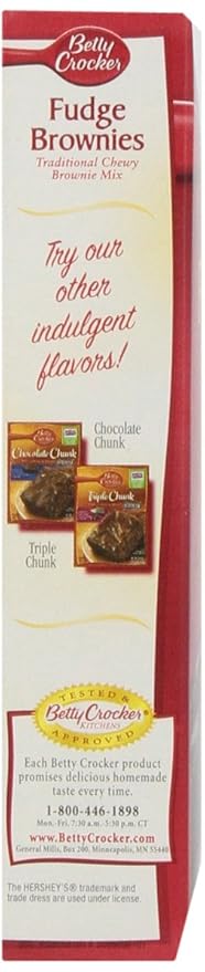 Betty Crocker Brownie Mix Fudge Family, 18.3-Ounce Boxes (Pack of 12)