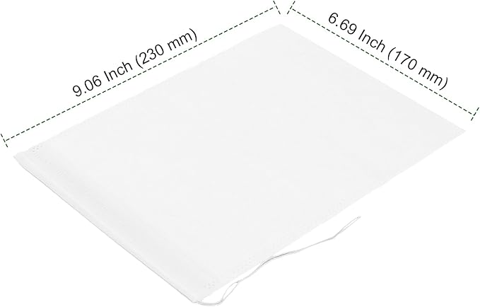 PINGEUI 300 PCS Cold Brew Bags, Coffee Filter Bags with Drawstring, White Fine Mesh Brewing Bags for Coffee, Tea