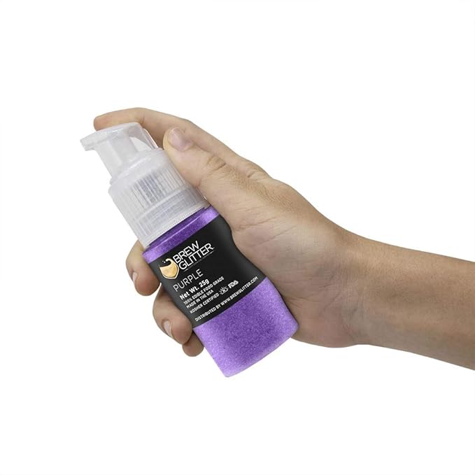 Brew Glitter - Purple (25g 1x Pump) | Edible Glitter For Drinks, Beer and Cocktail Beverages
