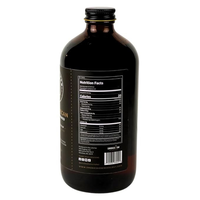 Smokeshow Cocktail Syrup - 64 Servings (16 oz, Old Fashioned Maple Pecan)