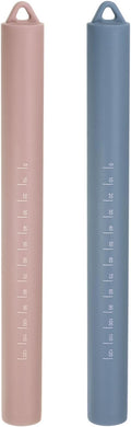 HARFINGTON 2pcs Silicone Rolling Pin 10" Stainless Silicone Surface Non-Stick Stainless Steel Inner Core Dough Roller Kitchen Roller for Baking Pastry Pizza Fondant Bread, Pink,Blue