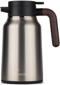 Vondior Coffee Carafe 65oz - 36 Hours Thermal Coffee Thermos- Insulated 304 Stainless Steel Hot Beverage Dispenser - Coffee Carafes For Keeping Hot/Cold Coffee, Tea, Water, Drink Dispenser for Parties