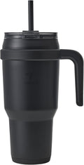 REDUCE 40 oz Stainless Steel Tumbler with Handle - Dual-Wall Vacuum Insulated Travel Mug, Sweat-Proof Lid & Reusable Straw - Keeps Drinks Cold for 24 Hrs, Fits Cupholders, Dishwasher Safe - Phantom