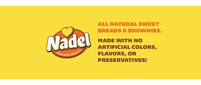 Nadel - Naturally Delicious Cappuccino Chocolate Chip bread, Lunch snack breakfast bars coffee cake, Natural fresh brand mocha chocolate cake 24 pack