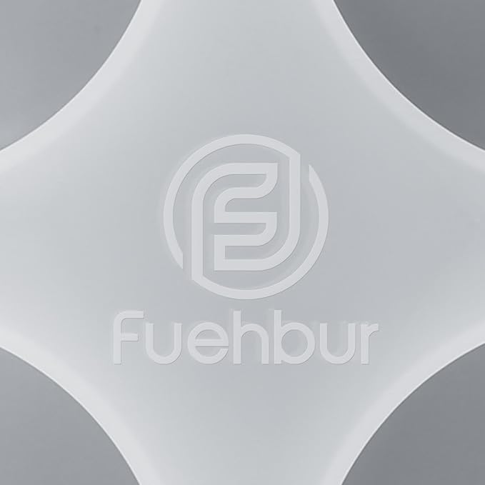 【300+ Design Optional】 Fuehbur 4 inch 4-Circles Car Freshie Mold, Four-Circle Round in 4 Cavity Silicone Soap Resin Molds, Super-Large Mould