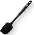 DI ORO Seamless Series Pro 14 Inch Extra Large Silicone Spatula - 600°F Heat-Resistant Rubber Spatula - Great for Baking, Cooking, and Scraping - BPA Free and LFGB Certified Food Safe Silicone (Black)