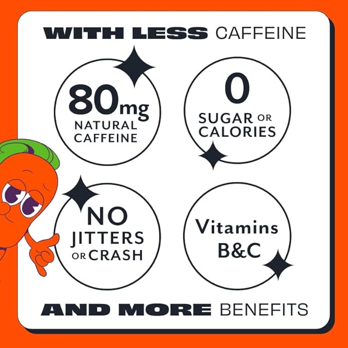 ASPIRE® Mango Lemonade, Healthy Energy Drink 80mg Natural Caffeine, Zero Sugar No Carbs Keto Friendly, 12 Pack Green Tea Sugar Free Drink Low Caffeine Zero Calorie