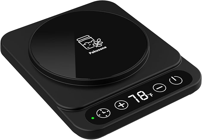Pro Sourdough Starter Warmer Mat 3.0 – Sourdough Heating Mat Precise 1°F Thermostat (70–100°F), Auto Heating On/Off, 12H Timer, Ideal for Consistent Fermentation in Any Kitchen Basic-BLK