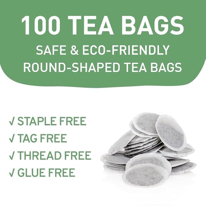 HANDPICK, Holy Basil Tea Bags (100 Count) Caffeine Free, Non-GMO Tulsi Leaves- Tulsi Tea | Round Herbal Tea Bags