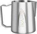 IKAPE Espresso Milk Pitcher, Espresso Steaming Pitcher with Sharp Spout for Espresso Barista Tool, 15.4 oz / 450ml Milk Frothing Jug (Silver)