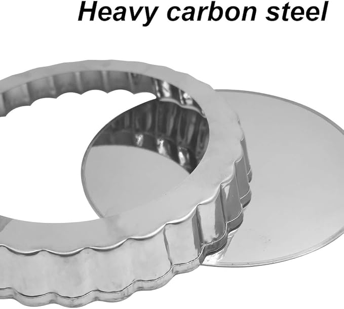 Set of 6, Mini Tart Pan, findTop 4.7 Inch Non-Stick Quiche Pan with Removable Bottom or Oven