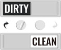 KitchenTour Dishwasher Magnet Clean Dirty Sign, Upgrade Super Strong Clean Dirty Magnet for Dishwasher, Large Text Easy to Read Non-Scratch Magnetic Indicator Kitchen Decor, Silver