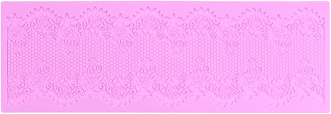 Embossing Lace Fondant Mold, Silicone Molds for Cake Decorating Tool, Multi Circle Flowers Lace Mat Wedding, Cake Lace Molds