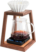 watchget Pour Over Coffee Station Coffee Dripper Stand Wooden Drip Station Pour Over Coffee Maker Stand Filter Holder