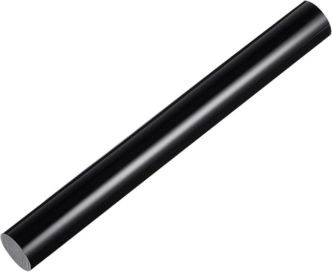HARFINGTON Acrylic Clay Roller 9 Inch x 1 Inch Solid Non-Stick Plastic Round Tube Roller Polymer Clay Rod Fondant Rolling Pin for Shaping, Sculpting, Modeling DIY Crafts, Black