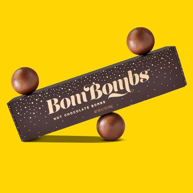 BomBombs, Hot Chocolate Bombs, Includes Fudge Brownie and Caramel Candy Cocoa Bombs Filled with Marshmallows, Pack of 5