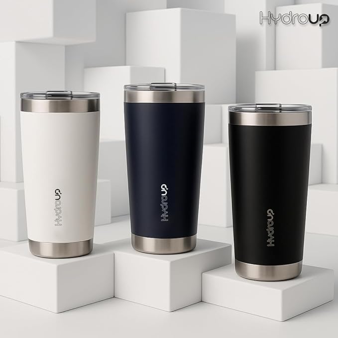20 oz Tumbler Cup | Stainless Steel Insulated Coffee Mug with Lid | Coffee Travel Mug & Iced Coffee Cup | Leakproof Coffee Tumbler | BPA-Free Insulated Tumblers (Navy)