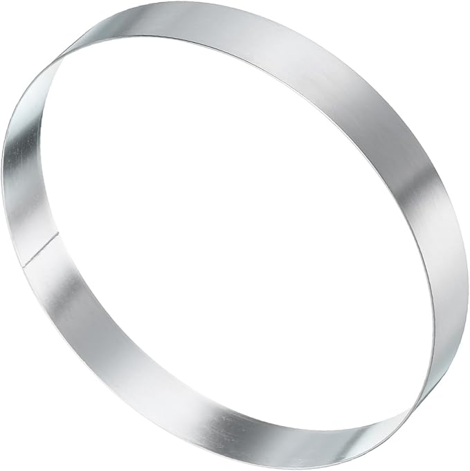 HARFINGTON Round Cake Ring 5.9 x 1 Inch Seamless Stainless Steel Pastry Mousse Dessert Ring Mirror Coating for Baking Cooking English Muffins Crumpet Making Tool
