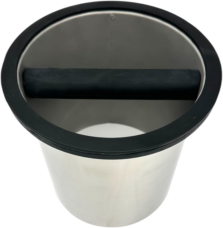 Rattleware Stainless Steel Open Bottom Knock Box Chute (6.5" x 7.5") - Perfect For Home, Cafe, Restaurant, Hotel, Office, or Commercial Establishment - Ideal for Baristas